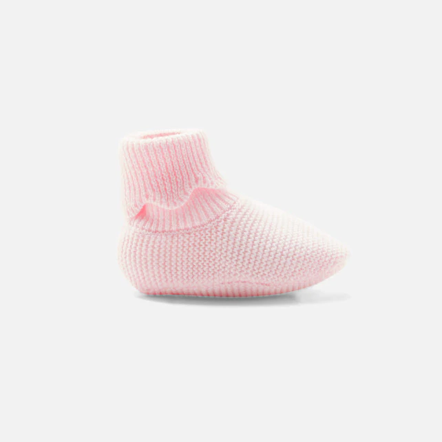 Baby girl knit booties