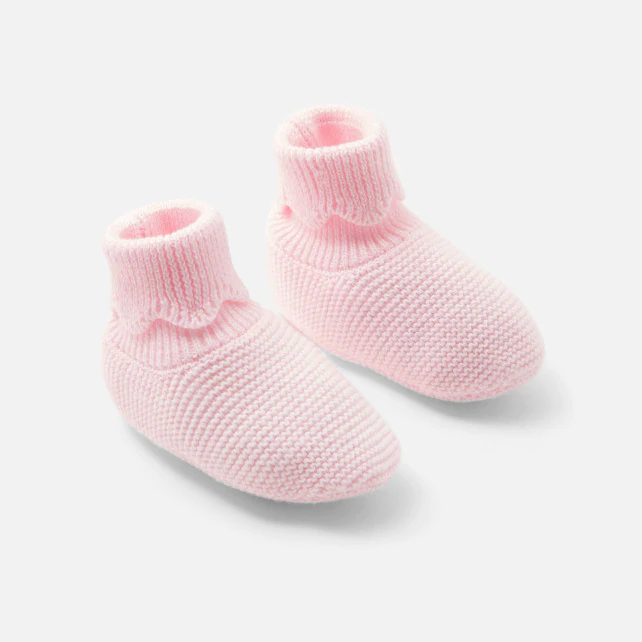 Baby girl knit booties