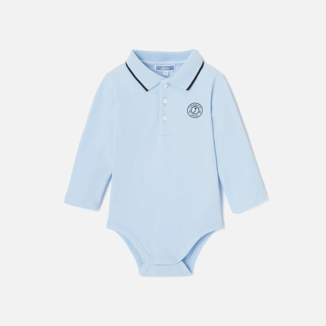 Baby boy polo shirt bodysuit