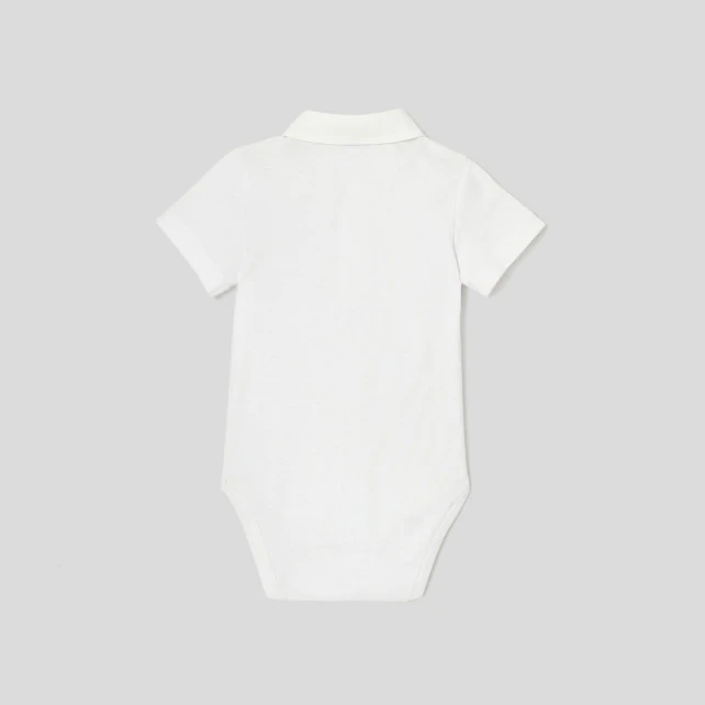 Baby boy bodysuit with Oxford collar