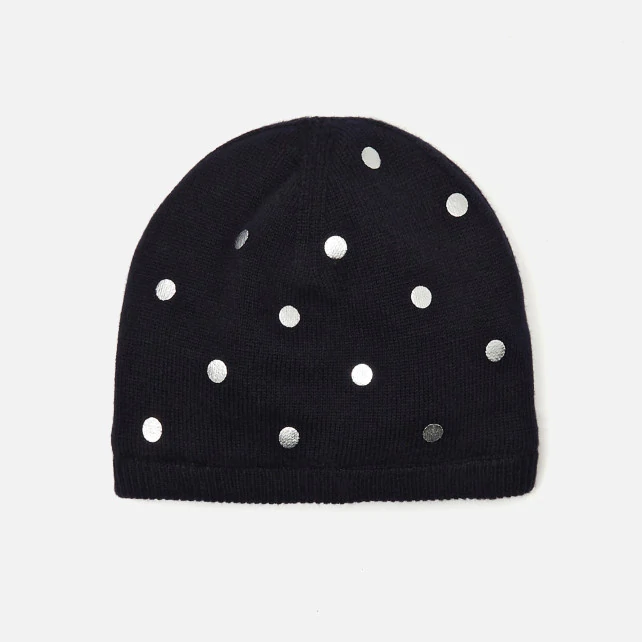 Girl silver polka dot hat