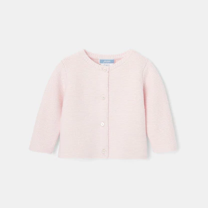 Baby girl moss stitch cardigan