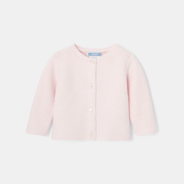 Baby girl moss stitch cardigan