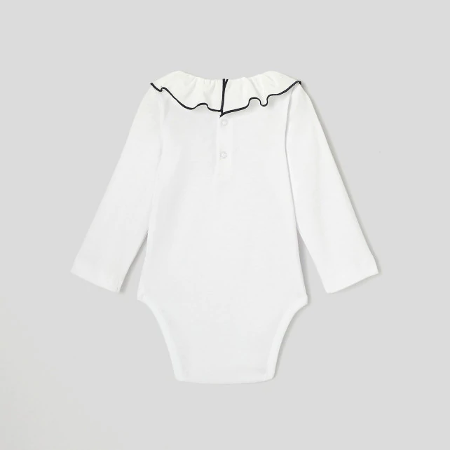 Baby girl bodysuit with ruffle