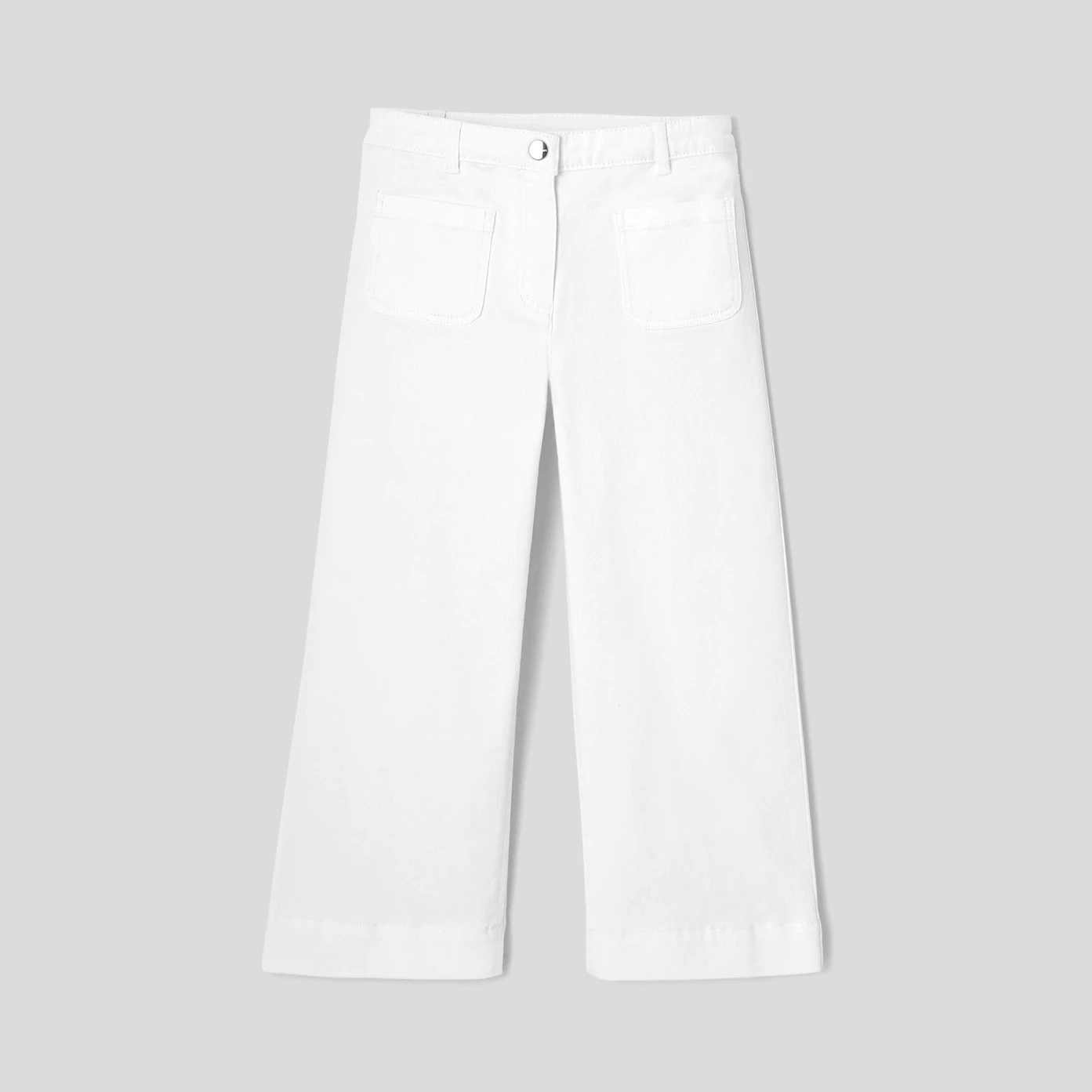 Girl wide-leg trousers in twill