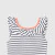 Girl striped swimsuit