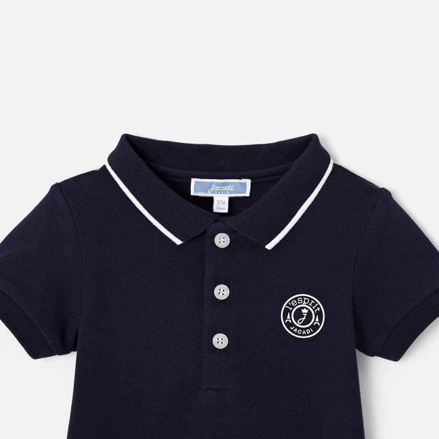 Baby boy polo shirt bodysuit