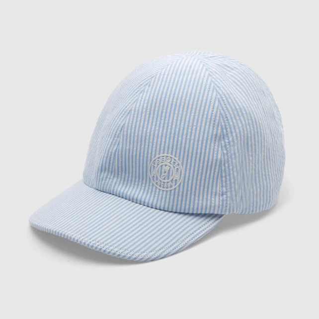 Toddler boy seersucker cap