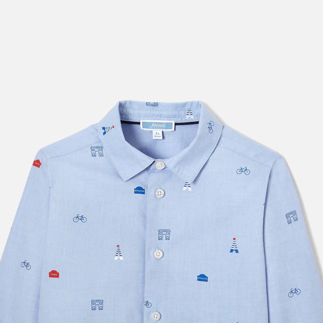 Boy shirt with Parisian motifs