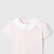 Girl polo shirt with scalloped collar