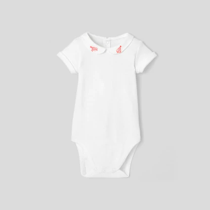 Baby girl short-sleeved bodysuit