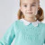 Girl polo shirt with scalloped collar