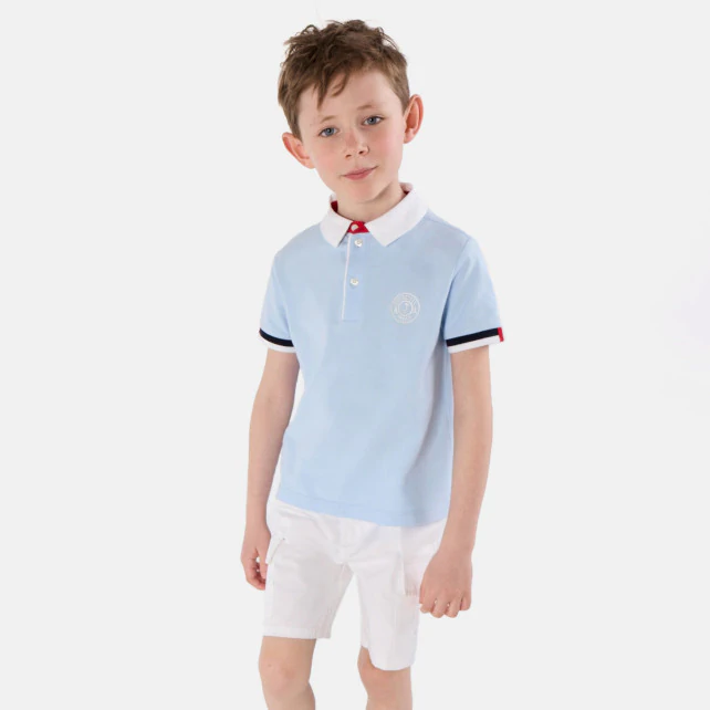 Boy short sleeve polo