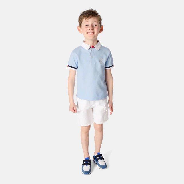 Boy short sleeve polo