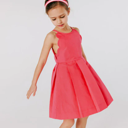 Girls’ scalloped dress