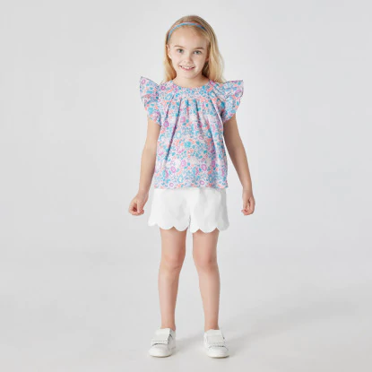 Girl cotton pique shorts