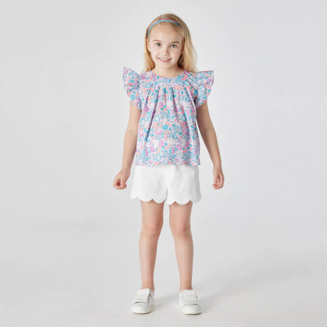 Girl cotton pique shorts