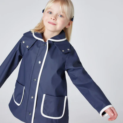 Girl hooded raincoat