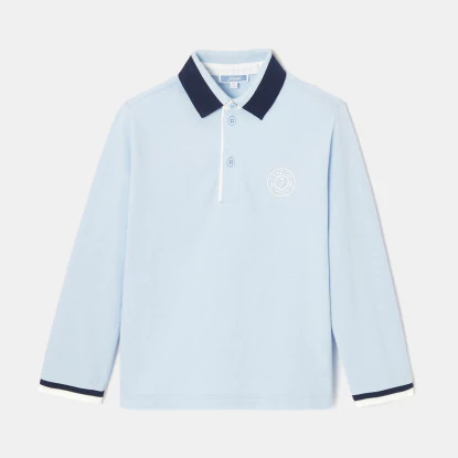 Boy rugby style polo shirt