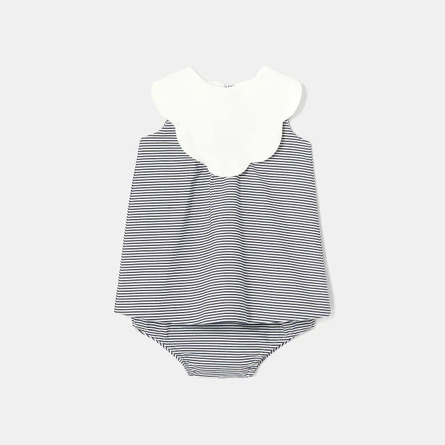 Toddler girl striped formal dress