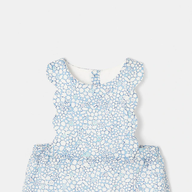 Baby girl Liberty fabric onesie