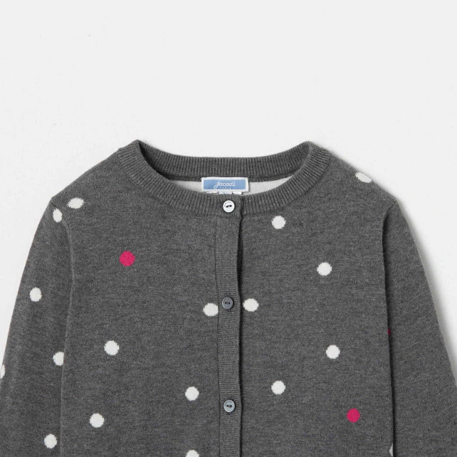 Girl polka dot cardigan