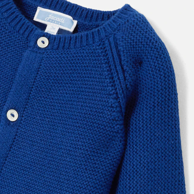 Baby boy moss stitch cardigan