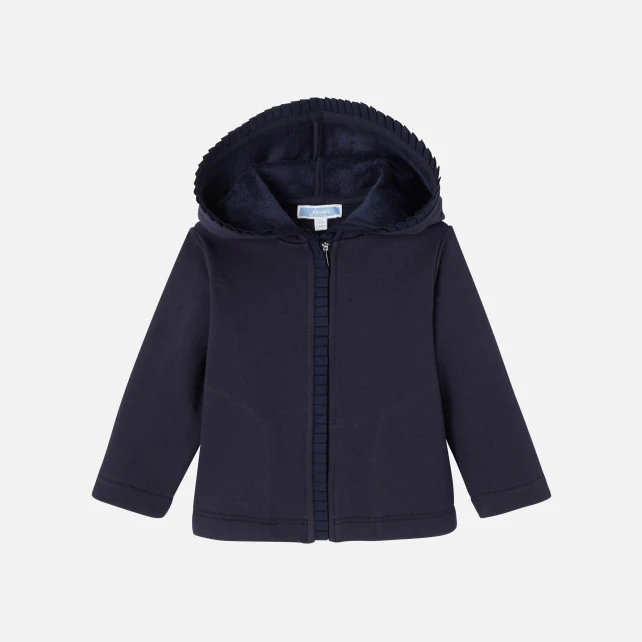 Baby girl zip-up sweatshirt