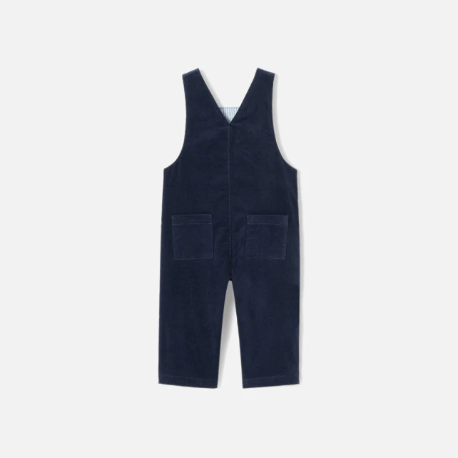 Baby boy velour dungarees