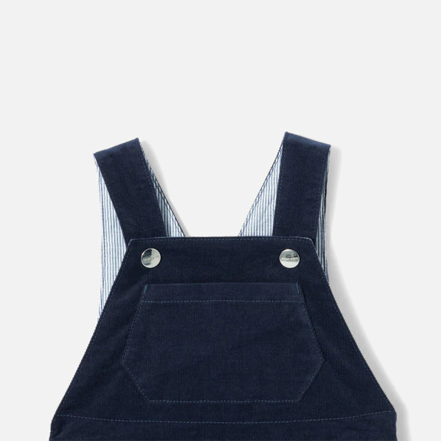 Baby boy velour dungarees