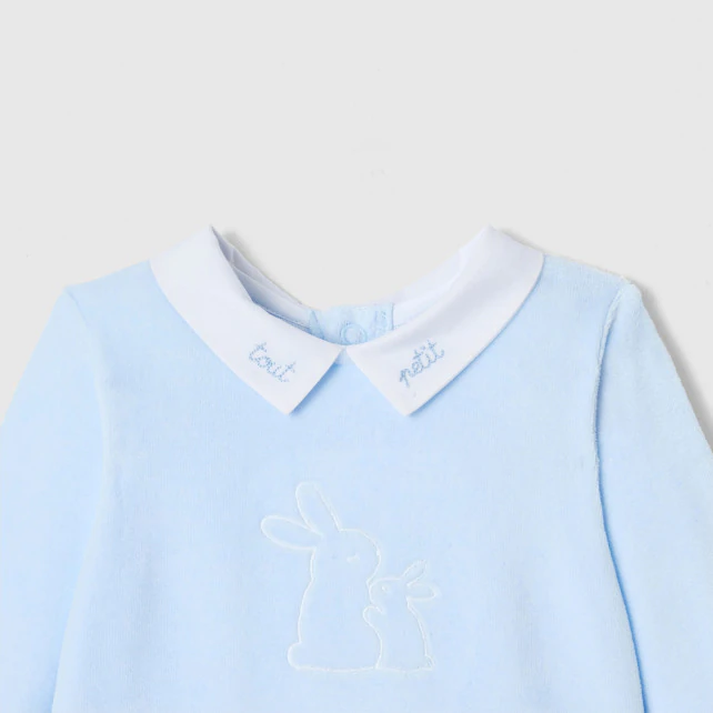 Baby boy bouclette velvet pyjamas