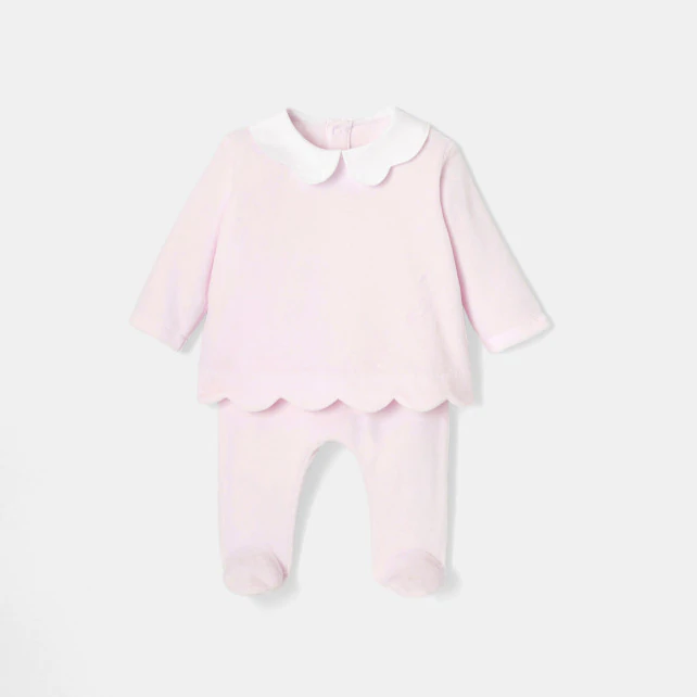 Baby girl velour ensemble