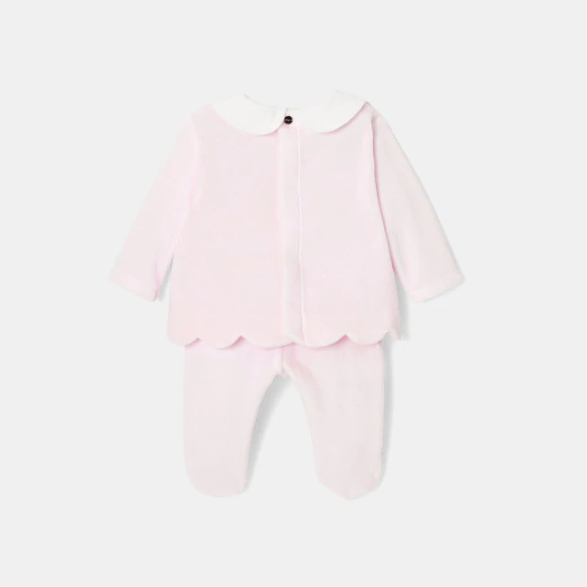 Baby girl velour ensemble