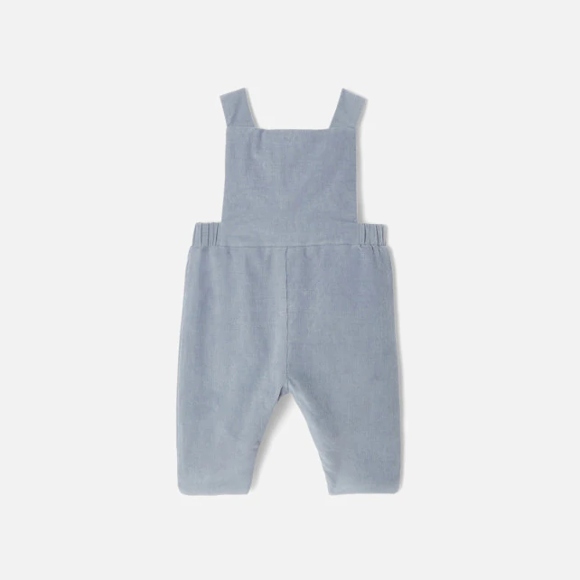 Baby boy velour dungarees