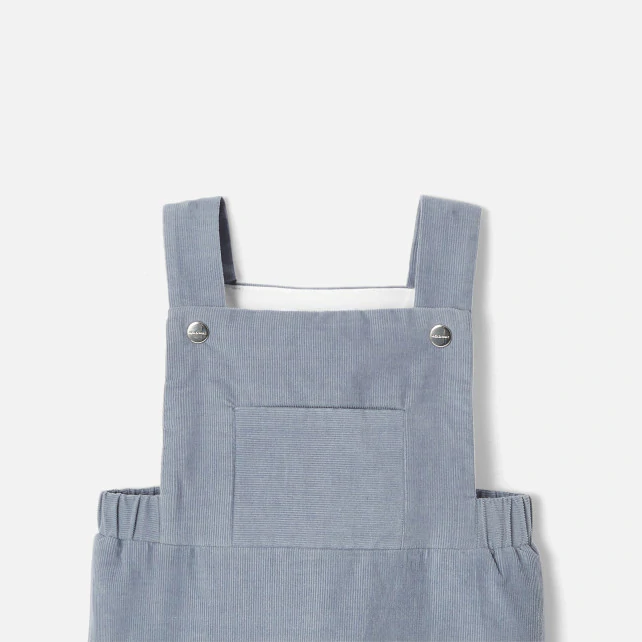 Baby boy velour dungarees