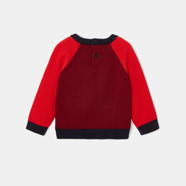 Baby boy intarsia horse jumper