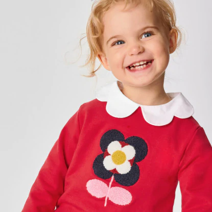 Baby girl fleece sweatshirt