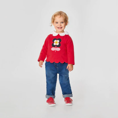 Baby girl fleece sweatshirt