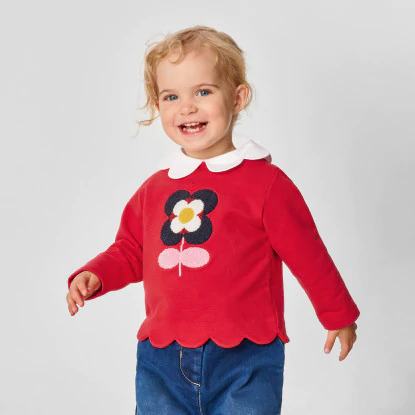 Baby girl fleece sweatshirt