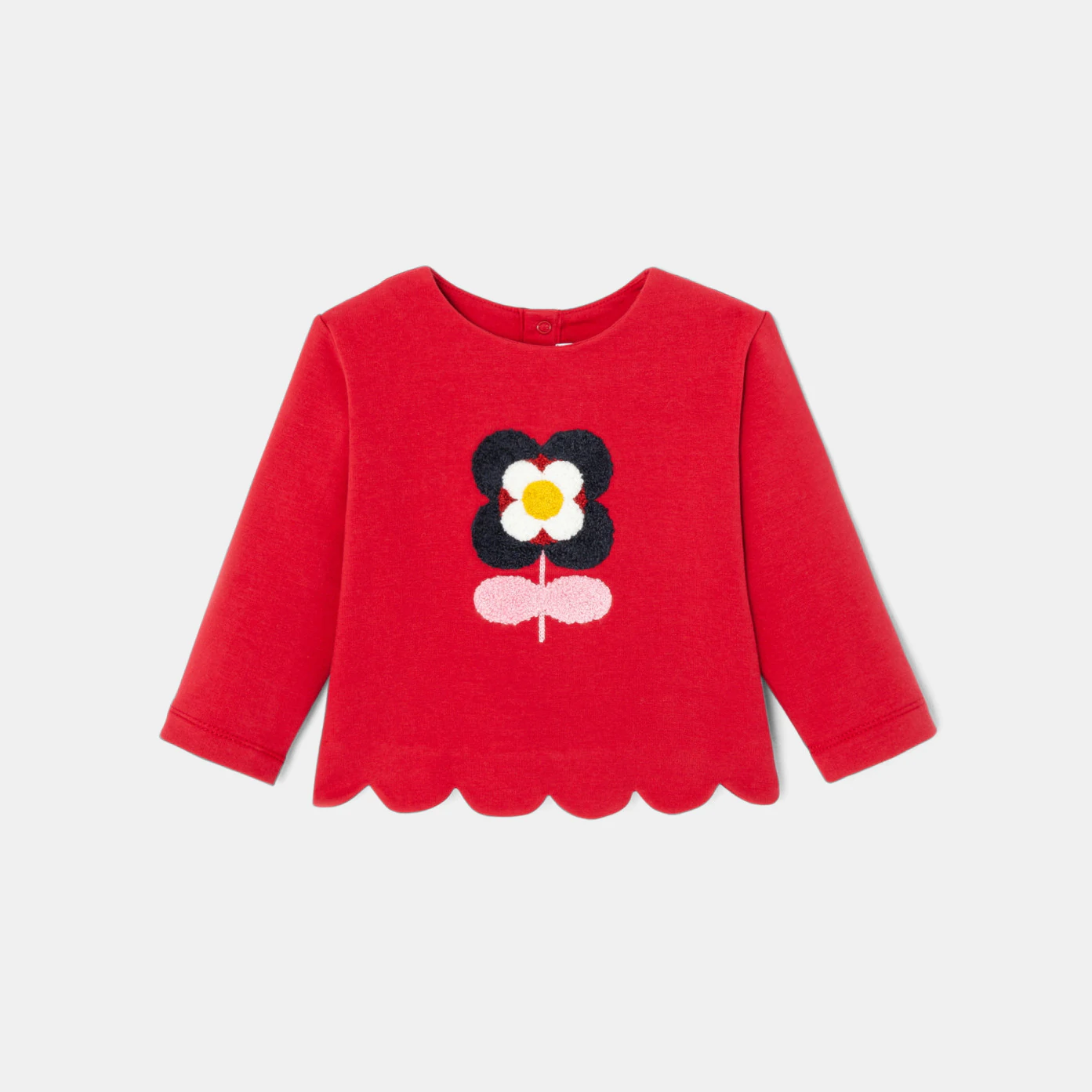 Baby girl fleece sweatshirt