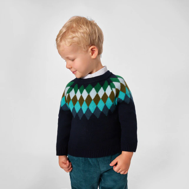 Baby boy jacquard jumper