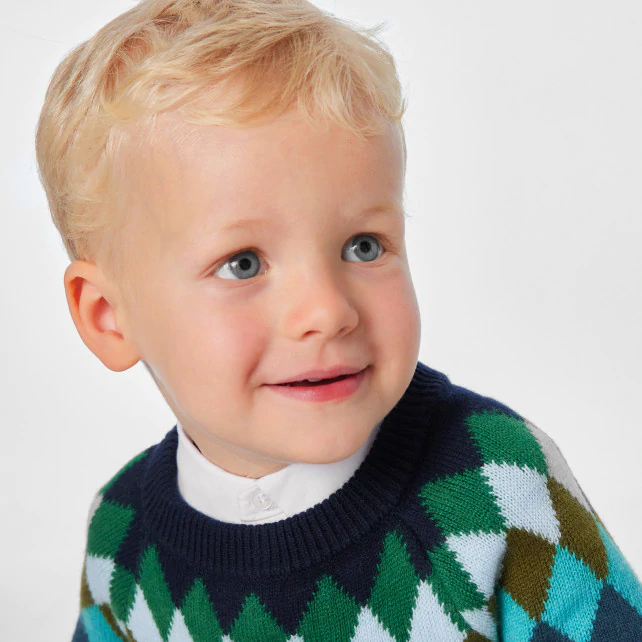 Baby boy jacquard jumper