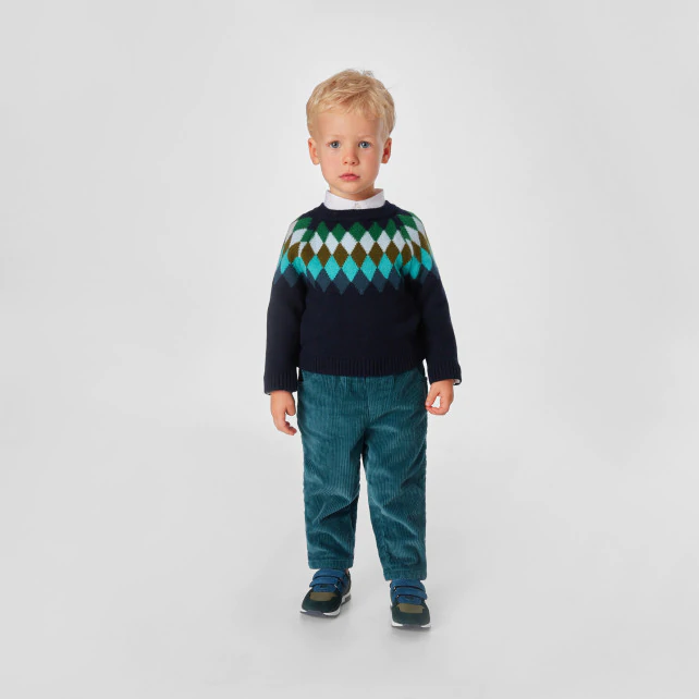 Baby boy jacquard jumper