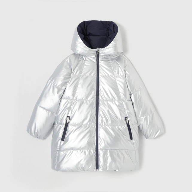 Girl reversible down jacket