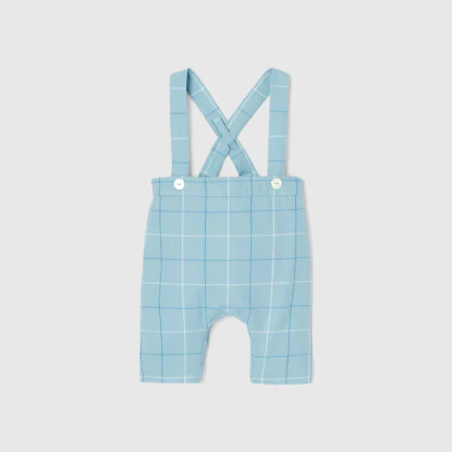 Baby boy checkered dungarees