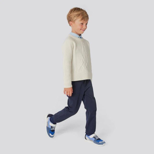 Boy decorative stitch jumper