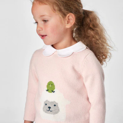 Baby girl sheep pattern jumper