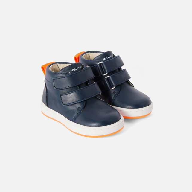 Baby boy smooth leather trainers