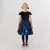 Girl dual fabric dress