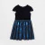 Girl dual fabric dress